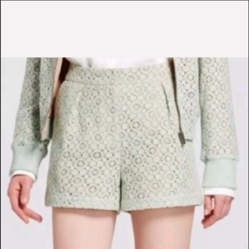 VICTORIA BECKHAM FOR TARGET MINT GREEN LACE SHORTS